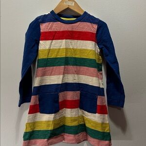 Mini Boden cotton stripes dress with pockets 4-5yo 110cm hardly worn